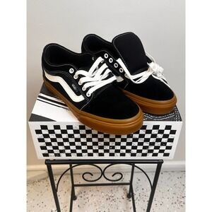 Vans Skate Chukka Low Sidestripe Gum Skate Shoes Womens 9.5 Mens 8 Black Gum NWB